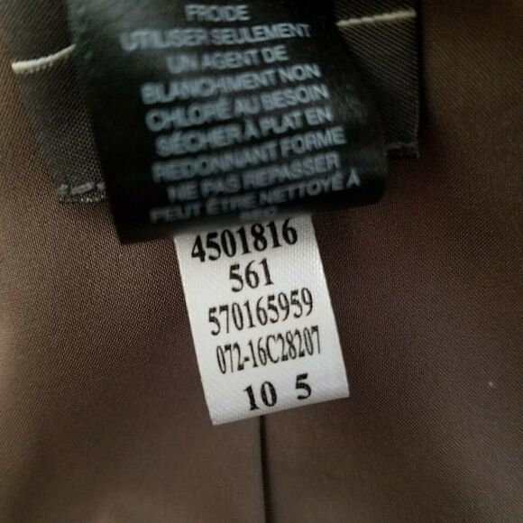 Chicos Travelers Pleated Artisan Jacket Gray Rust Red Sz 1 Medium 3/4 Sleeve - Picture 9 of 15